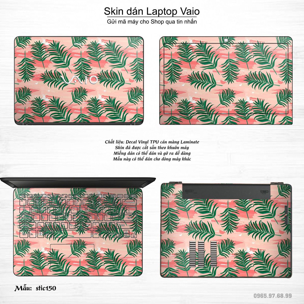 Skin dán Laptop Sony Vaio in hình Hoa văn sticker nhiều mẫu 25
