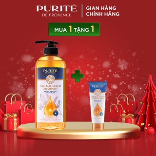Combo Dầu gội Purité serum thiên nhiên giảm gãy rụng 620ml + Dầu xả Purité serum thiên nhiên giảm gãy rụng 150ml