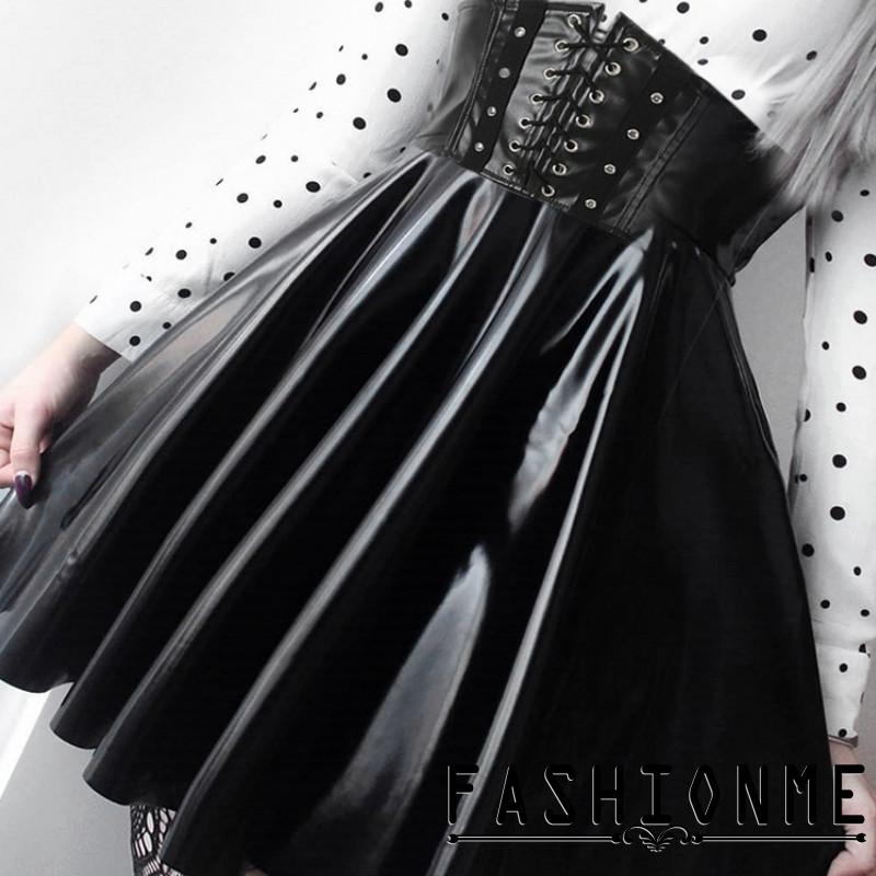 Chân váy da lưng cao phong cách Hàn Quốc thời trang nữ sành điệu | BigBuy360 - bigbuy360.vn