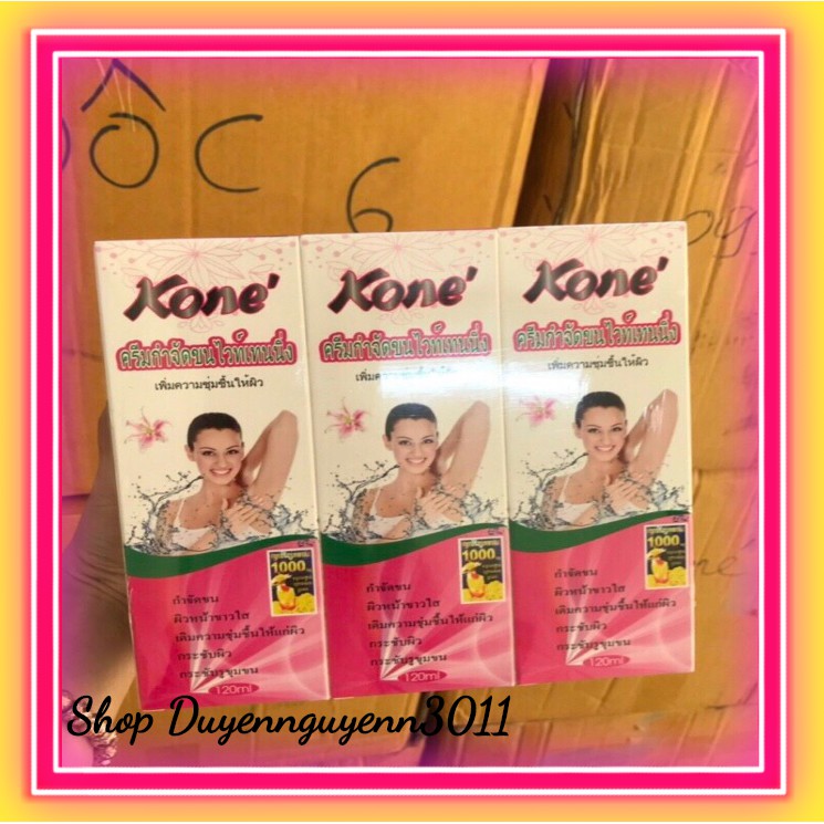 Kem tẩy lông Kone, tẩy sạch lông không mùi hôi