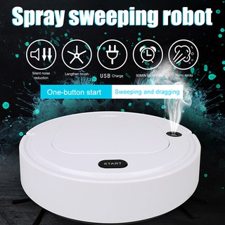 Máy hút bụi đa chức năng Máy lau sàn thông minh 4 trong 1 USB có thể sạc lại Robot quét bụi khô ướt Máy hút bụi quét