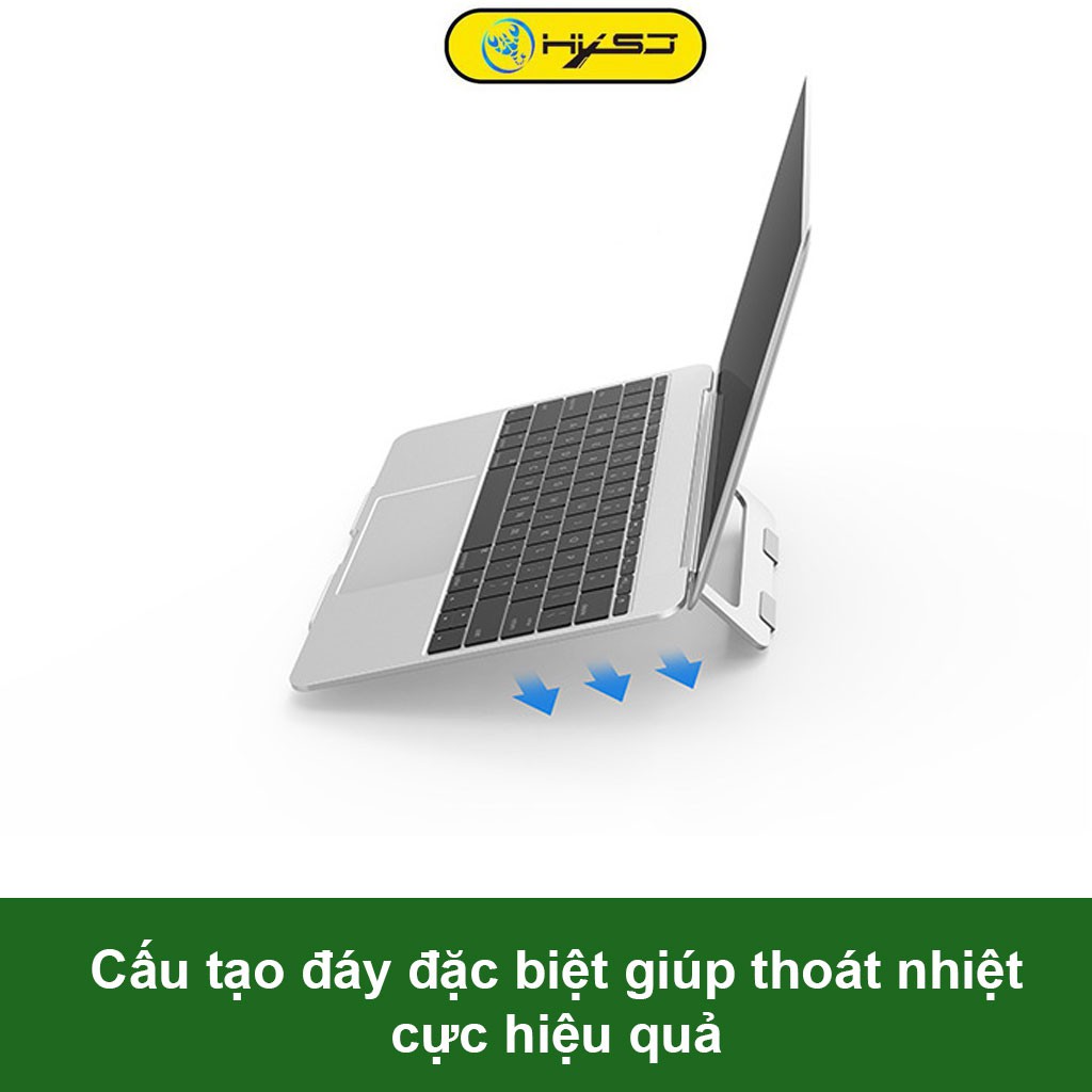 Đế tản nhiệt laptop, macbook, ipad HXSJ X5 bằng nhôm nguyên khối siêu mỏng nhẹ dùng cho máy 13- 15.6 inch