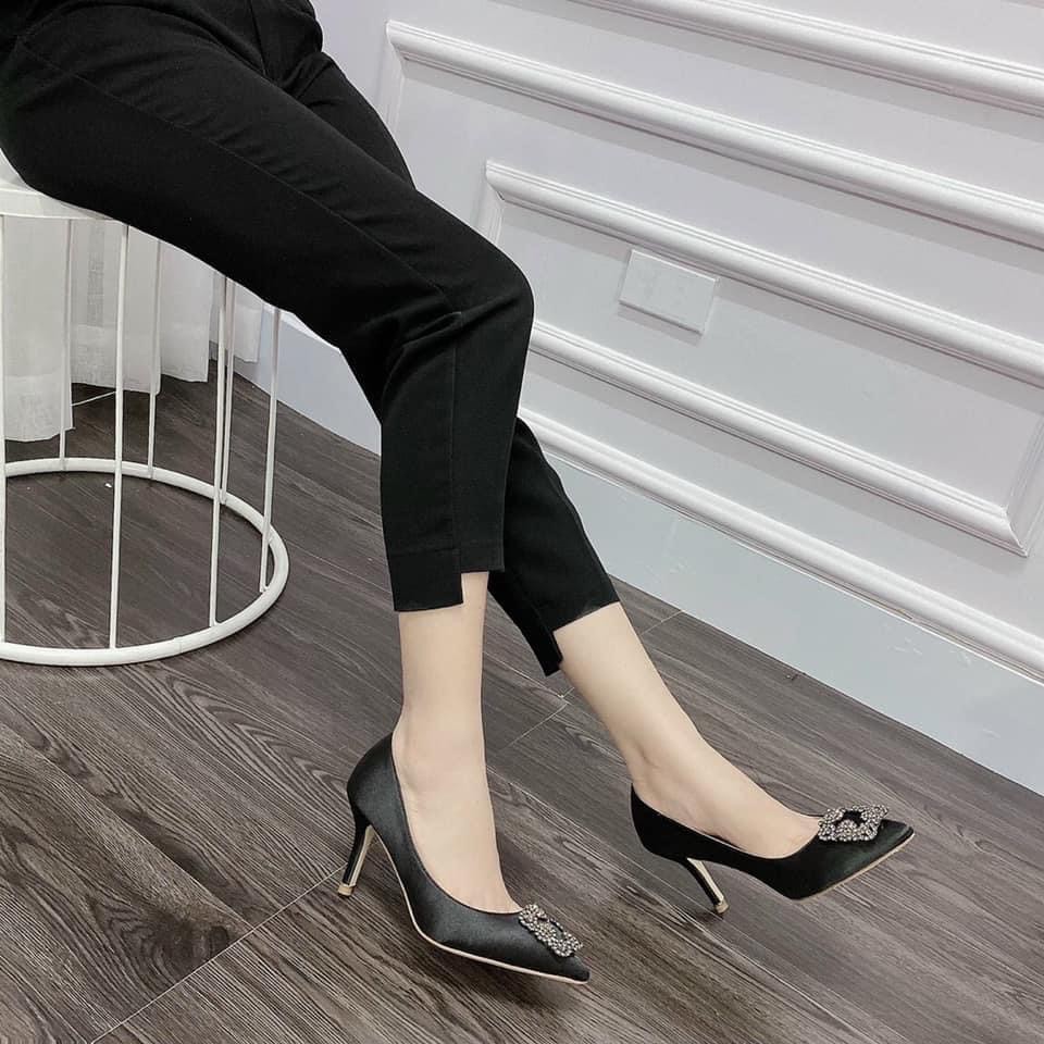 Giày cao gót Manolo 8cm hàng Quảng Châu fullbox túi giấy