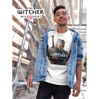 Áo thun Cotton Unisex - Game - The Witcher - Logo The Witcher 3: Wild Hunt