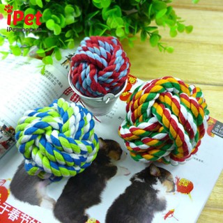 Bóng Gặm Bằng Vải Nhiều Màu Cho Chó Mèo Vờn