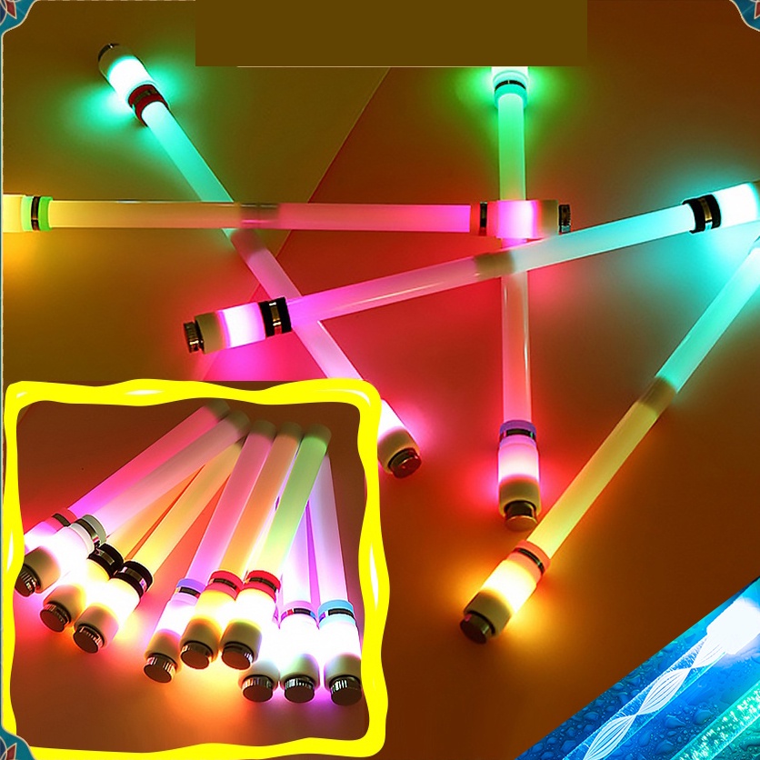 Bút Bi Xoay Có Đèn LED Nhiều Màu Giúp Giảm Căng Thẳng