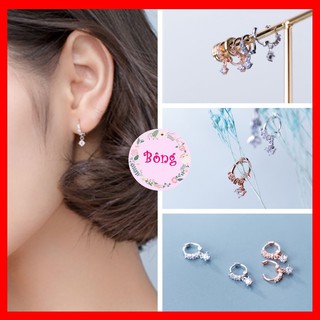 [Bạc 925] [B20] Bông tai bạc 925 Hình Kim Cương nhân tạo độc đáo