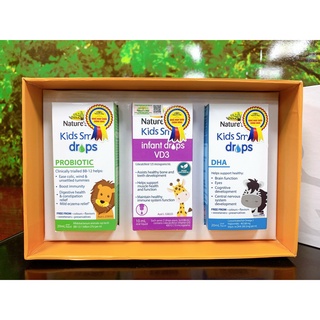 Bộ 3 của Nature's Way Kids Smart dành cho trẻ sơ sinh và trẻ nhỏ (bổ sung DHA + Probiotic + VD3)