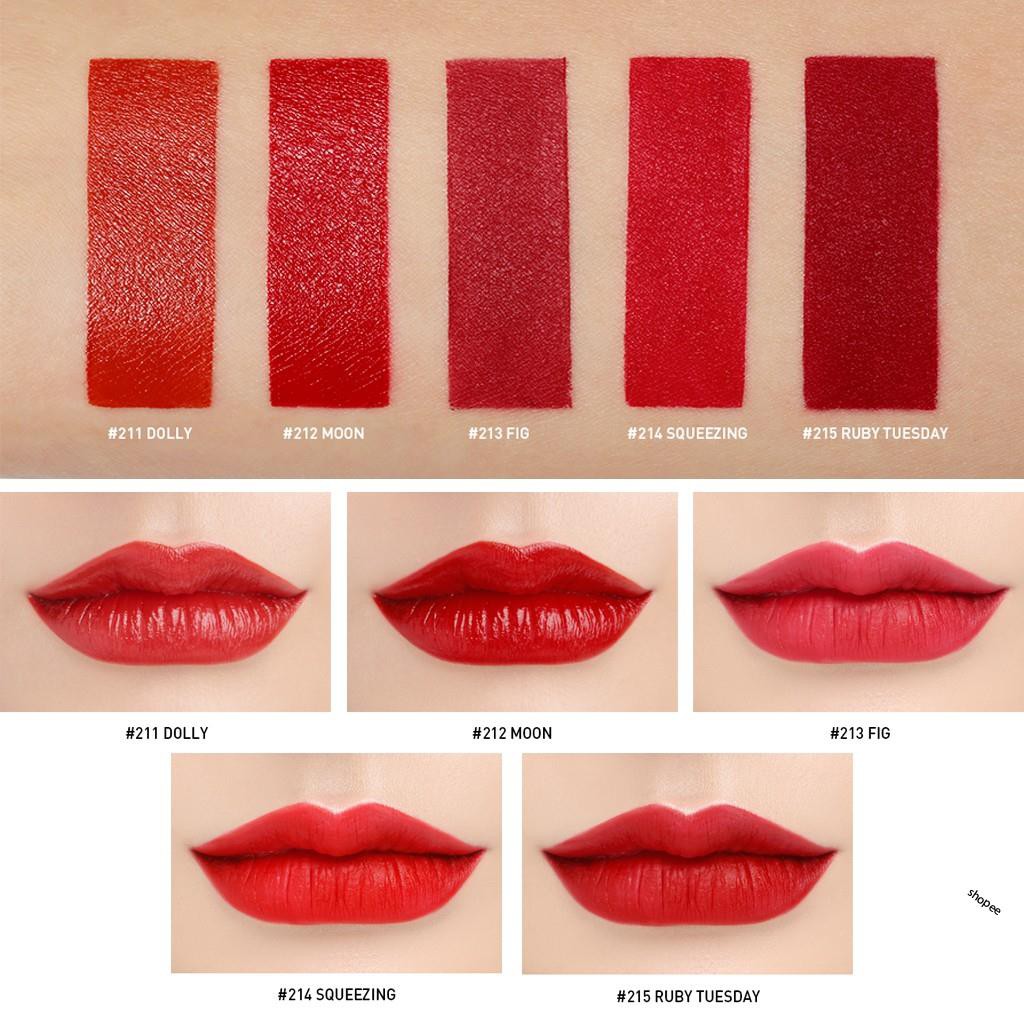 Set Son 3CE Red Recipe Lip Color Mini Kit Tông Đỏ 1.3g x 5