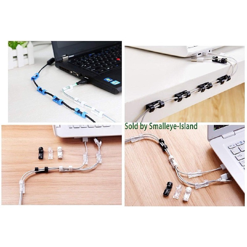 Set 20 kẹp giữ dây cáp sạc/ tai nghe gắn tường tiện lợi
