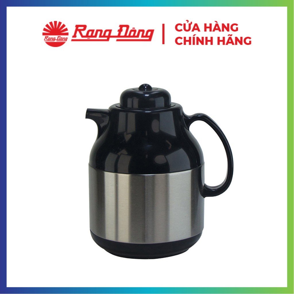 Phích pha trà 1 lít Rạng Đông thân inox cao cấp, vai nhựa, bình thuỷ giữ nhiệt, Model: RD 1055 ST1.E