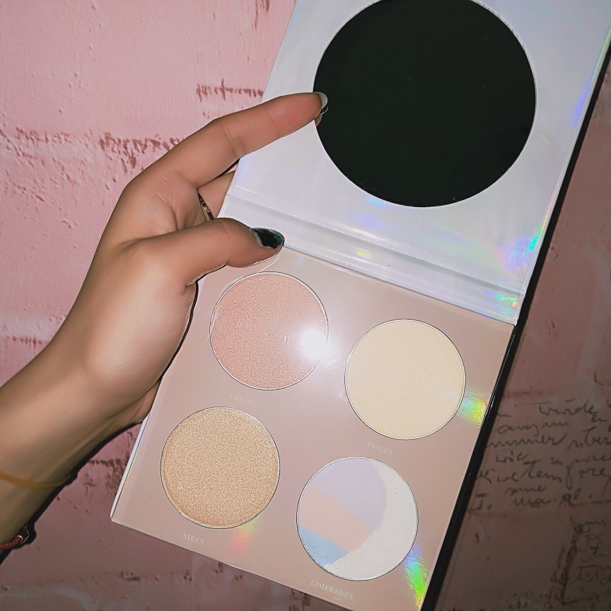 Bảng phấn nhũ bắt sáng 4 ô trang điểm tiện lợi hiệu GUICAMI | BigBuy360 - bigbuy360.vn