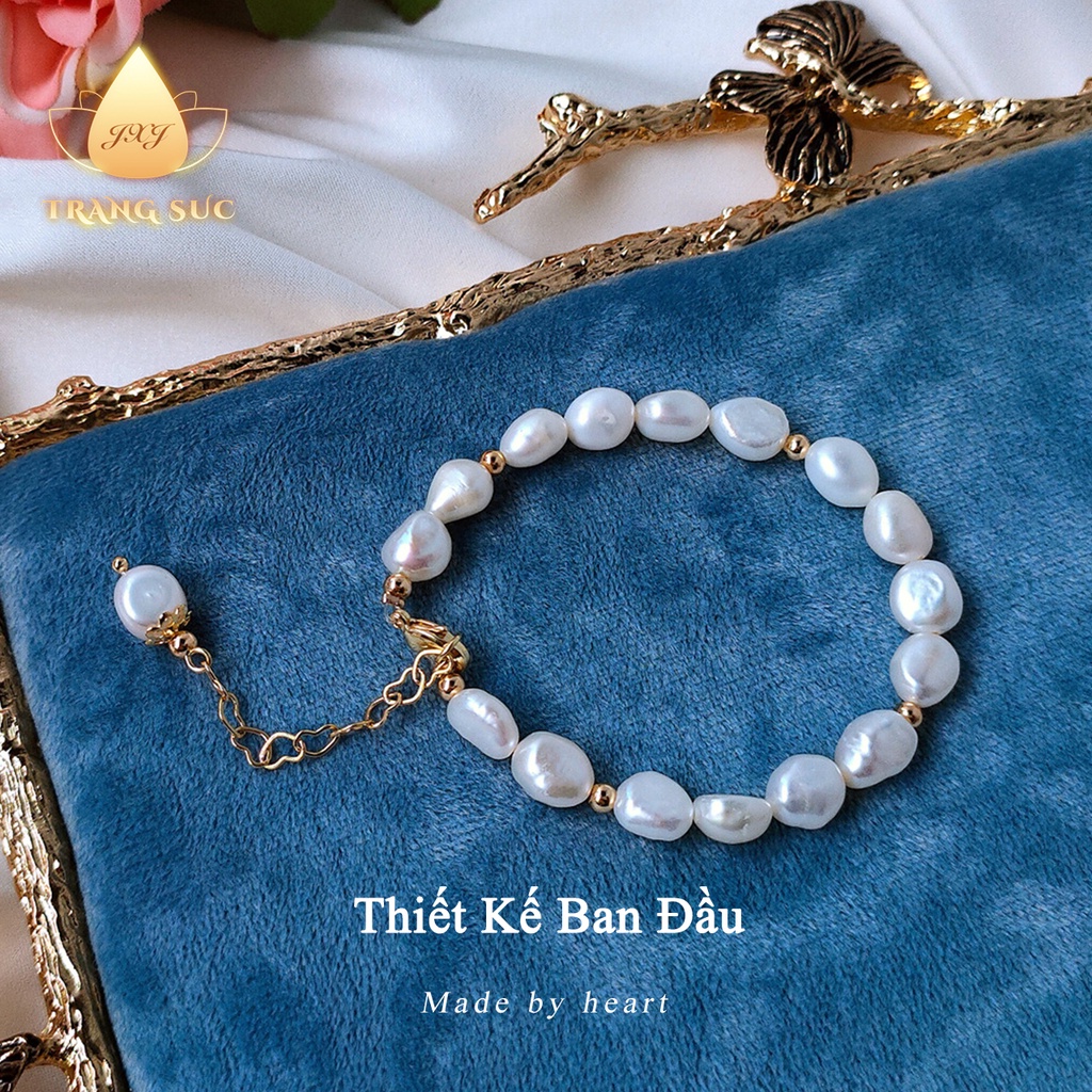 Vòng đeo tay Nữ Mạ 18K Baroque Thiết kế ban đầu Trắng Nữ tính Làm bằng tay đẹp VT-110