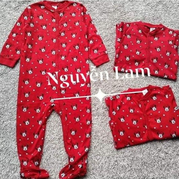 Sleepsuit mickey đỏ cho bé