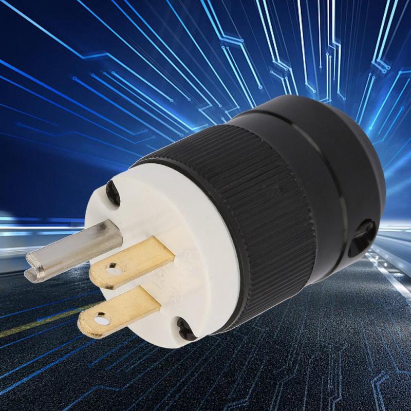 Phích cắm điện 3 chân 125V chống thấm nước tiện dụng