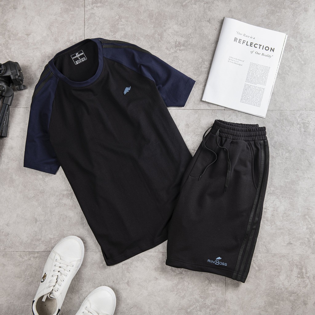 Bộ mặc nhà nam, bộ thể thao nam, bộ cộc tay nam, bộ đồ nam giáp lăng Rinboss  BOH01 | BigBuy360 - bigbuy360.vn