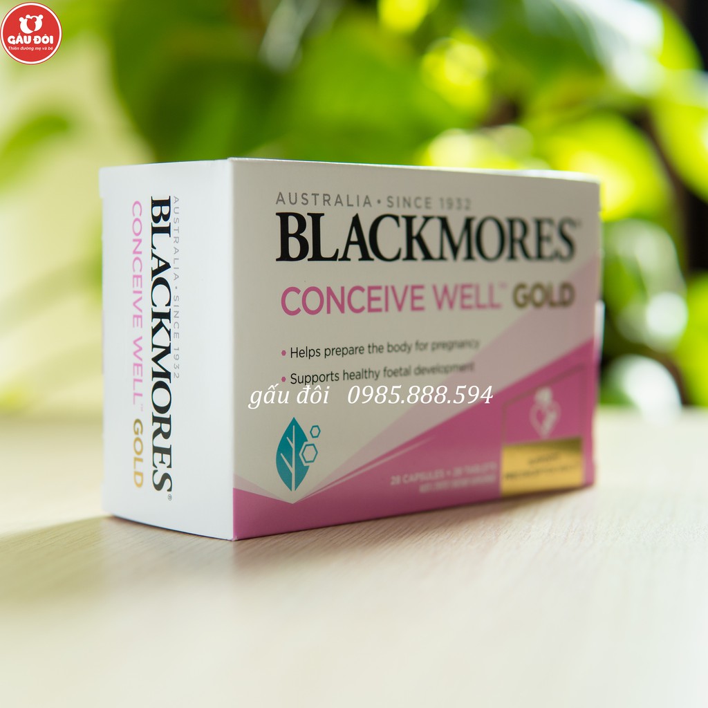 VIÊN UỐNG TĂNG KHẢ NĂNG THỤ THAI Blackmores Conceive Well Gold 56 viên