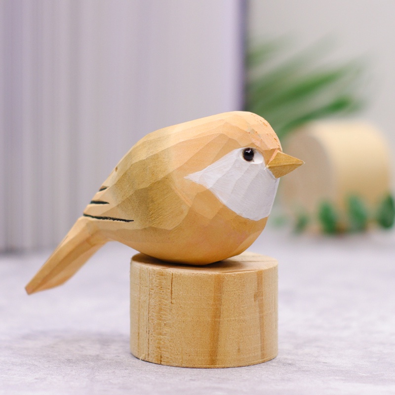 Chú Chim Mập Mạp Bằng Gỗ Dễ Thương Dùng Trang Trí