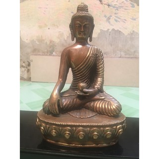 Tượng bổn sư thích ca mâu ni - tượng đồng 19 cm