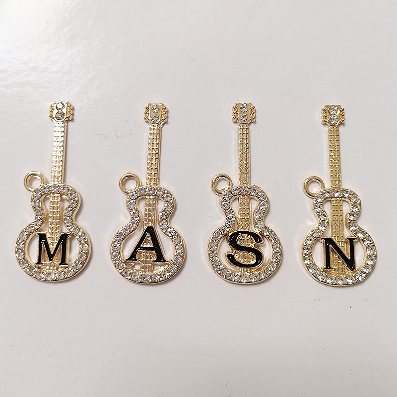 Bộ 26 Phụ Kiện Trang Trí Đàn Ghi Ta Bằng Hợp Kim Vàng Trắng DIY