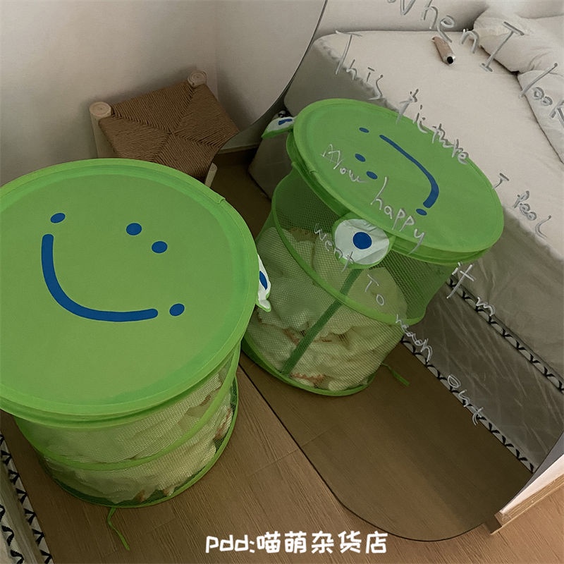 Giỏ Đựng Quần Áo Bẩn Đa Năng Hình Chú Ếch Nhỏ Dễ Thương Sáng Tạo