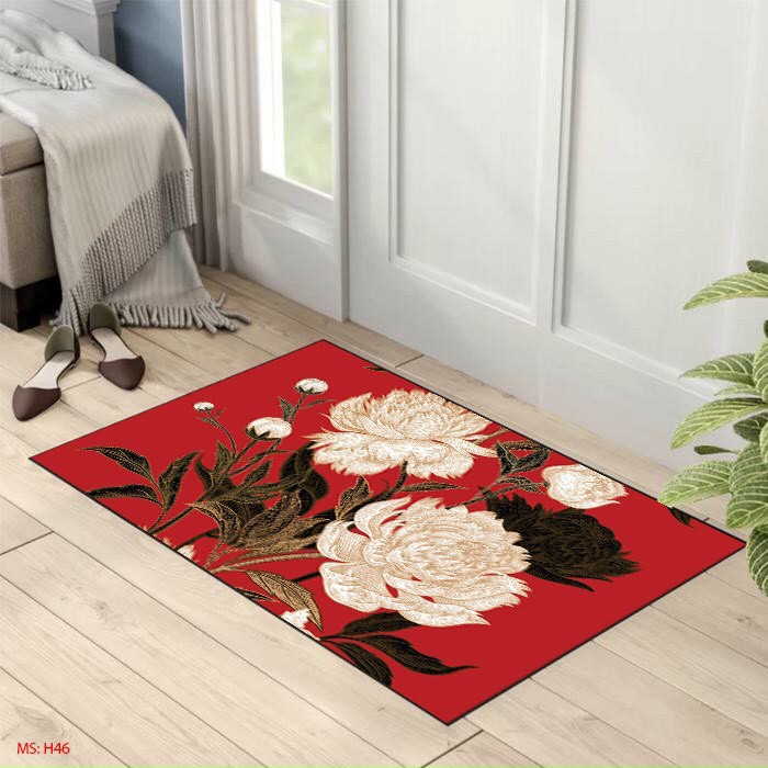 Thảm lau chân, thảm chùi chân bali Hình Thú đế cao su chống trơn trượt - 40cm x 60cm