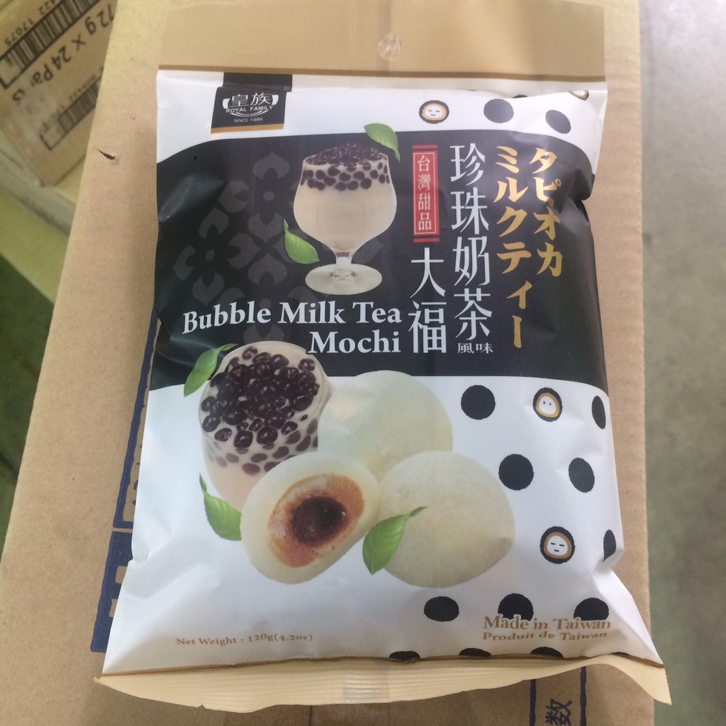 Bánh Mochi Trà Sữa Trân Châu Bubble Milk Tea Mochi Taiwan 9 bánh 120gr