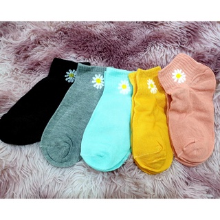 1 Đôi tất hoa cúc nhiều màu sắc dễ thương chất cotton