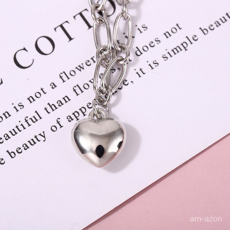 Vòng tay hình trái tim thiết kế tối giản sáng tạo