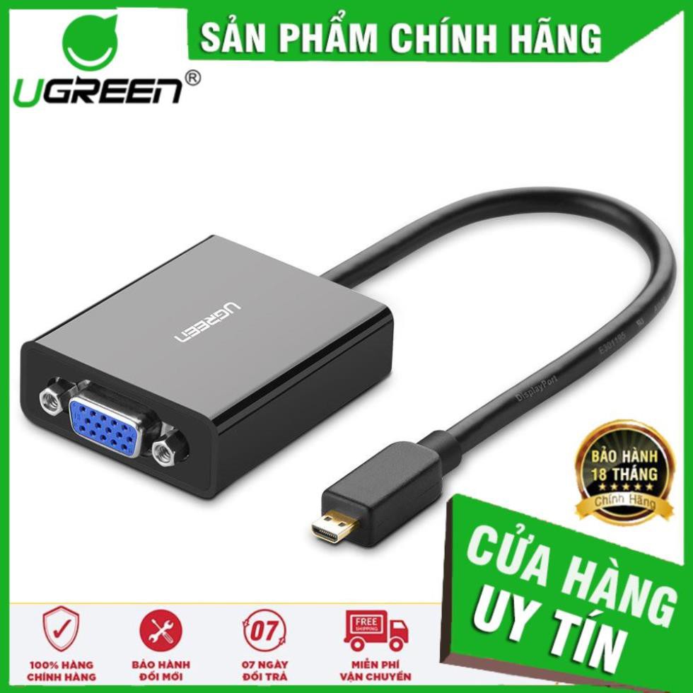 Cáp chuyển đổi Micro HDMI to VGA chính hãng Ugreen 40268 ✔HÀNG CHÍNH HÃNG ✔