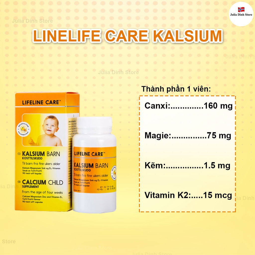 Canxi sữa LIFELINE CARE Na Uy , Dầu cá kim cương - Nội địa Na Uy