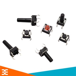 Nút Nhấn 4 Chân A56 Đen 6X6X15MM