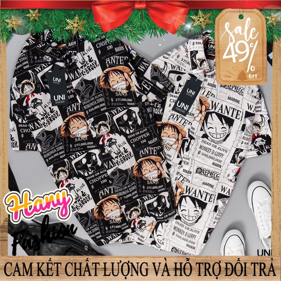 Áo sơ mi vải lụa không nhăn One Piece Luffy || Hany Shop | BigBuy360 - bigbuy360.vn