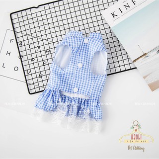 Váy kẻ siêu xinh cho thú cưng