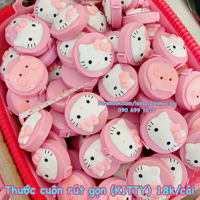 Thước cuộn rút gọn hình Kitty/Piggy dễ thương