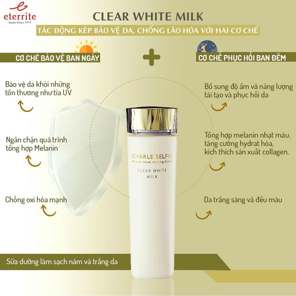 Sữa dưỡng làm sạch nám và trắng da ETERRITE 100ml