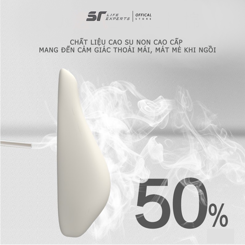 Gối Tựa Lưng Sairui Chất Liệu Cao Su Non Tích Hợp Massage 6 Chế Độ