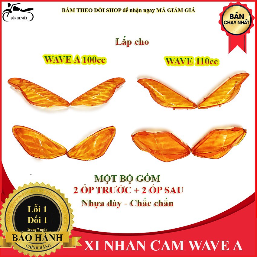 [CÓ VIDEO] Full Bộ Xi nhan cam WAVE A 100 cc WAVE A 110 cc - Gồm 2 xi nhan trước và 2 xi nhan sau