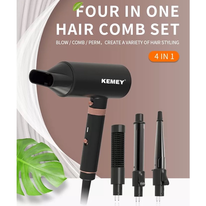 Mấy Sấy Uốn Chải Thẳng Tóc Dành Cho Salon Cao Cấp Kemey Km 9203