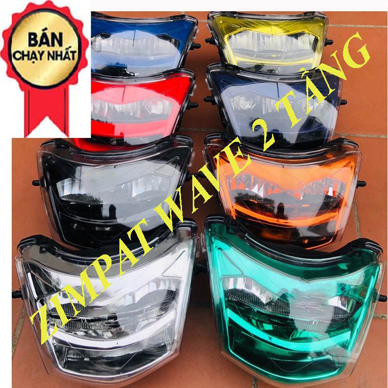 Đèn Xe Máy Đèn Pha Led 2 Tầng Wave 1:1 GIÁ RẺ Đẹp Và Sáng Lắp Wave A 50 100 110