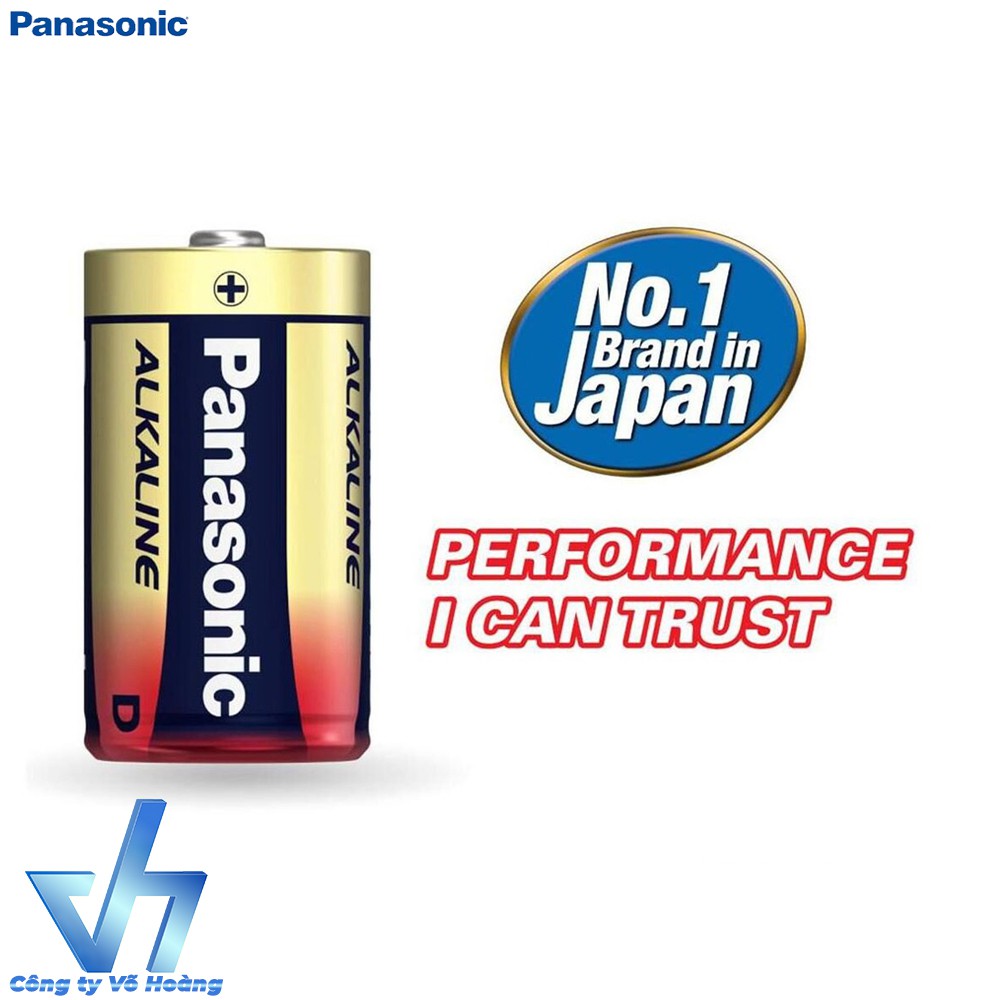 Vỉ 2 Pin Panasonic Alkaline D LR20T/2B (Gold)