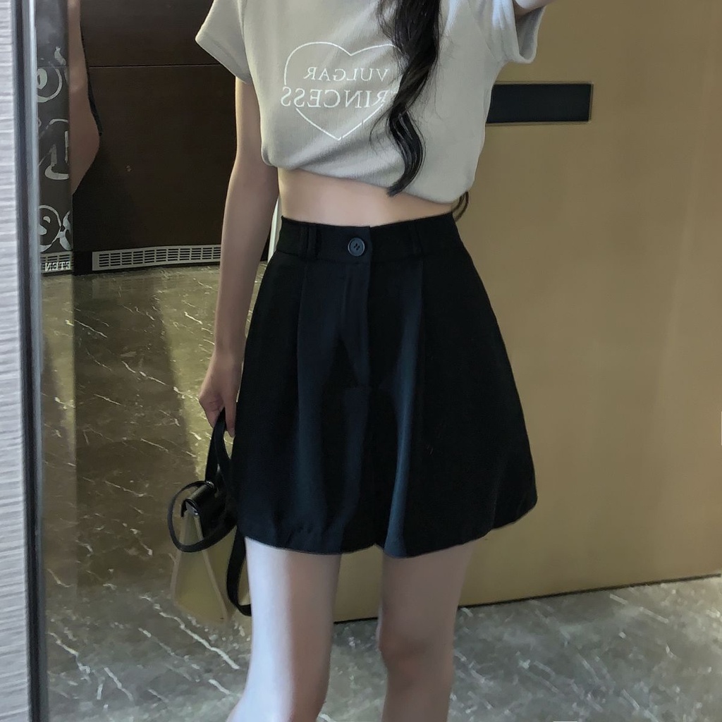 Quần short COZOK lưng cao kiểu dáng đơn giản thời trang