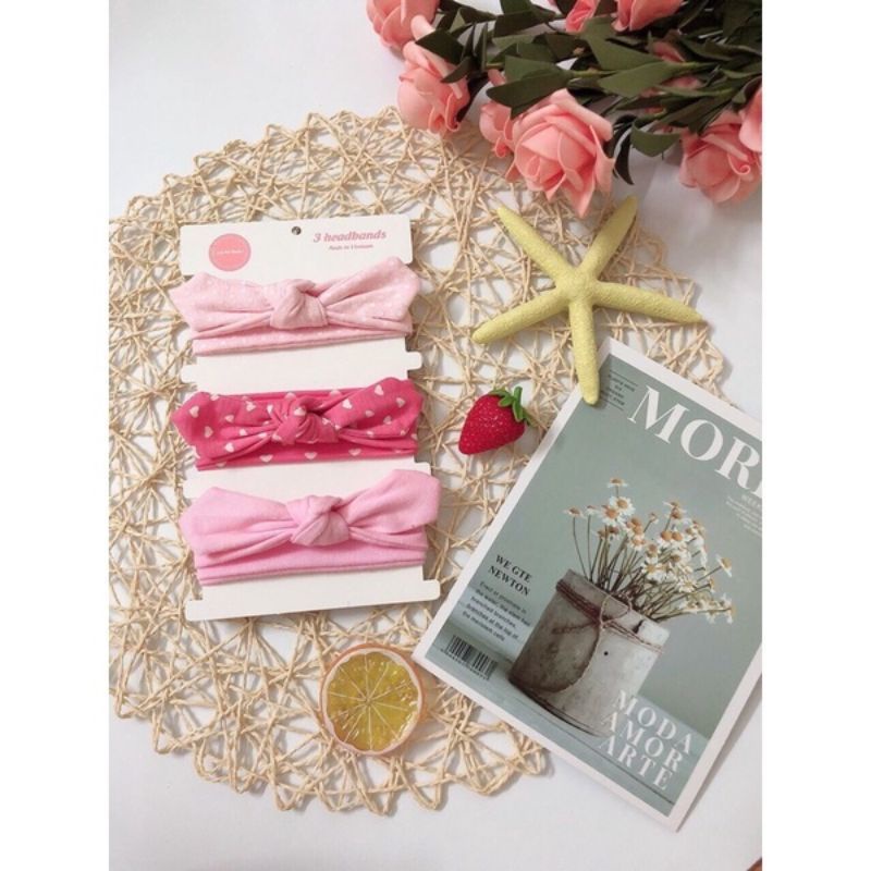 Set 3 Chiếc Tuban / Băng Đô Xinh Xắn Cho Bé (Nhiều Mẫu)