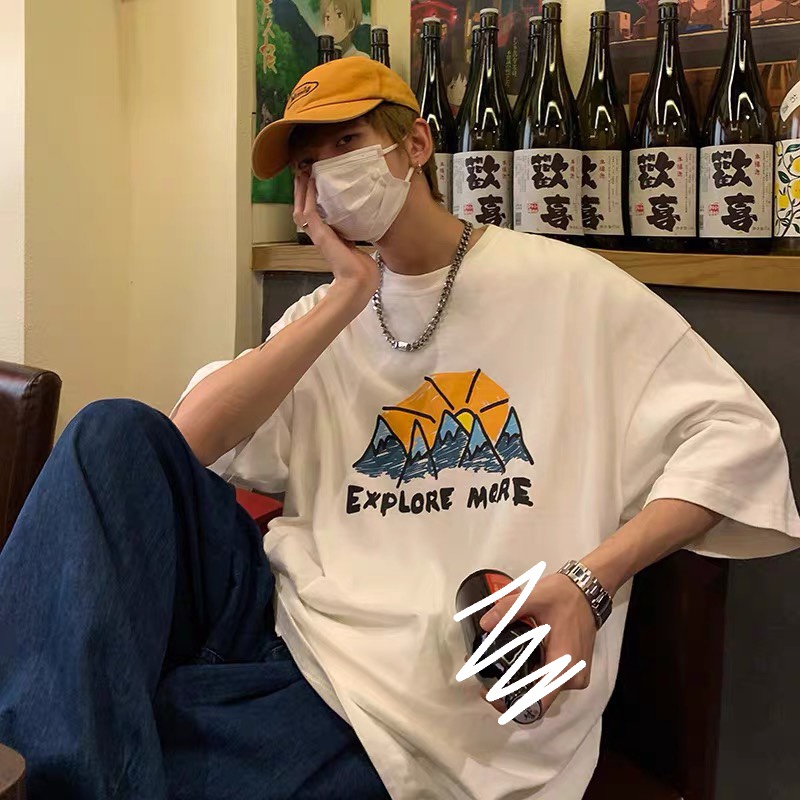 Áo thun nam nữ unisex form rộng tay lỡ AT 521