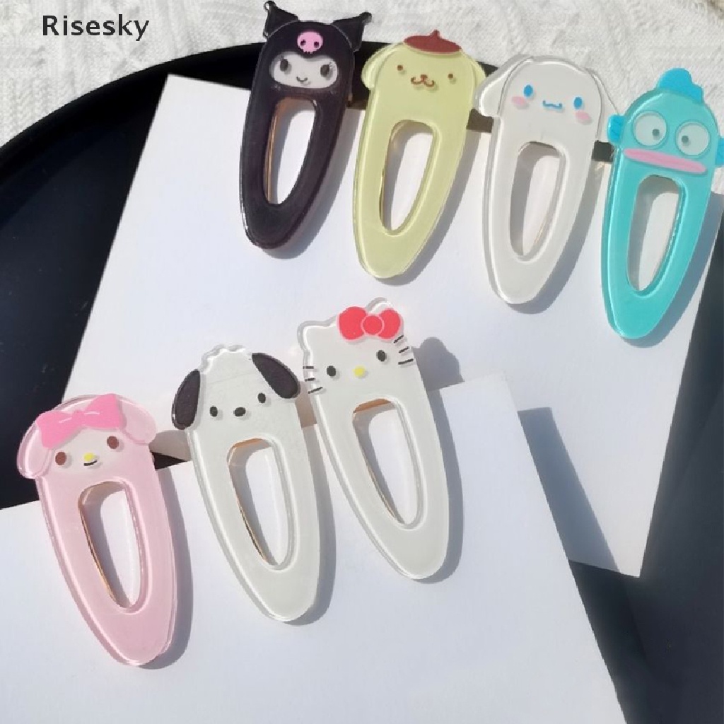 Kẹp Tóc Hình Hello Kitty Kuromi Pachacco Dễ Thương Xinh Xắn