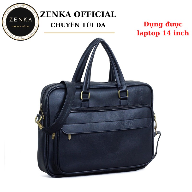 Cặp da đựng laptop, túi xách công sở Zenka nhiều ngăn tiện dụng rất sang trọng và lịch lãm