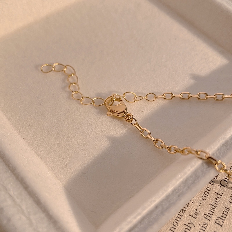 Vòng cổ YeYi thép titan đính kim cương thời trang sang trọng cho nữ