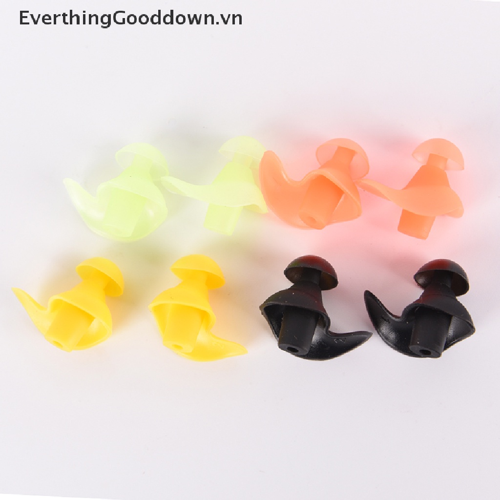 Everthinggooddown 1 Cặp Nút Bịt Tai Bằng Silicon Mềm Chống Ồn Chống Thấm Nước Khi Bơ