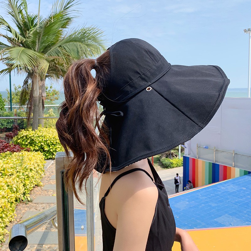 Nón vành rộng che nắng chống tia uv bảo vệ mặt thời trang mùa hè cho nữ