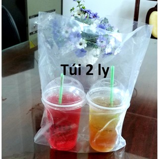 1kg Túi đựng ly trà sữa, cà phê (loại 2 ly)